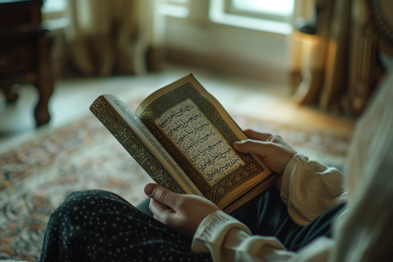 Le coran : livre sacré des musulmans, divisé en 114 sourates, guide spirituelle et morale