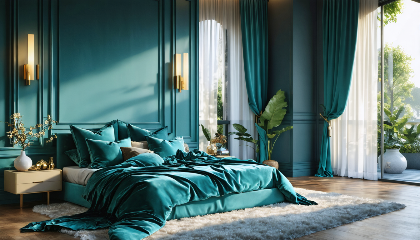 découvrez des astuces déco, une palette de couleurs et des sources d'inspiration pour aménager une chambre bleu canard élégante et cosy.