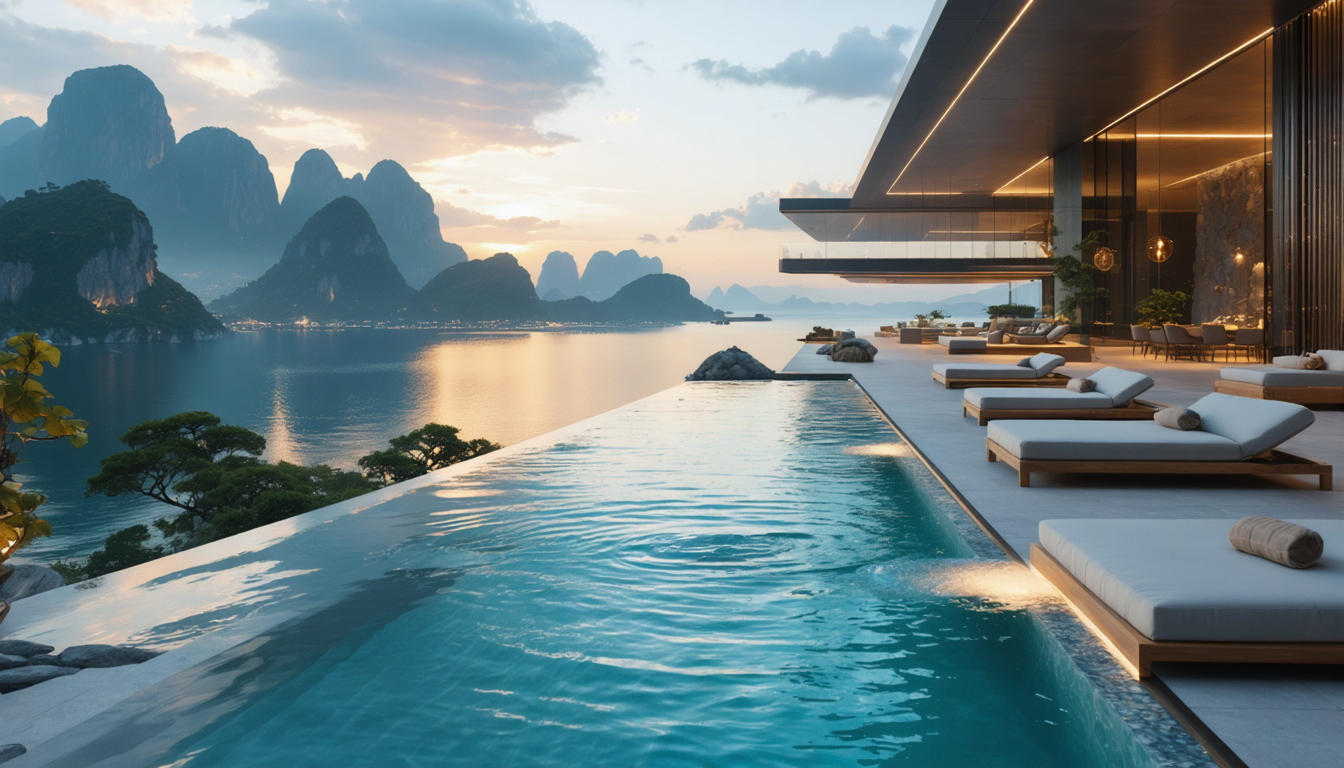 Piscine à débordement : luxe, design et spectacle réunis